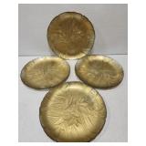 Arcoroc Canterbury Crocus gold pressed plates *