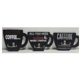 Set of 3 coffee mug holders