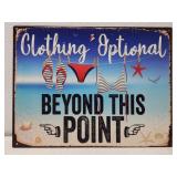 Metal clothing optional decorative sign