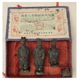 Set of Chinese Warrior Figurines in Box