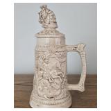 Ceramic Saint George & the Dragon Stein w Lid