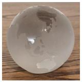 World Globe Glass Paperweight