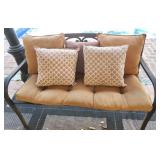 Metal outdoor love seat