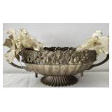 Vintage brass compote fruit bowl Andrea by Sadek