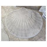 34" by 39" shell rug