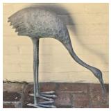 Outdoor Heavy Metal Blue Herron or Crane Bird