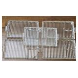 Set of 5 Vintage Clear Glass Saucer Plates