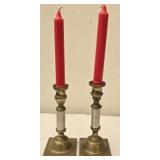 Hong Kong Brass Candlestick Holders