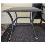 Glass top outdoor side table