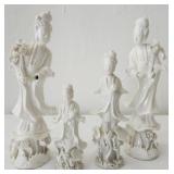 Chinese Blanc de Chine porcelain figurines of