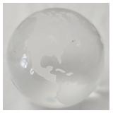 Crystal globe paperweight