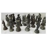 Chess set featuring detailed figures