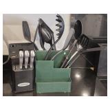 Knife Block & Kitchen Utensils