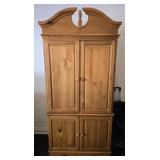 Large Wooden Armoire Storage Cabinet