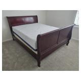 Very Nice Dark wood sleigh bed