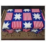 Knitted star and stripes blanket