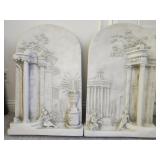 Set of 2 classical style bas-relief wall plaques