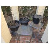 Estate Lot of Pot Holders & Outdoor Tables