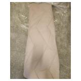 Feathered light pink comforter