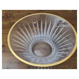 Heavy Crystal Bowl with Gold Rim