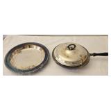Lot of 2 Silverplated Serving Pieces