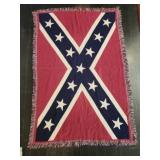 Confederate Flag Woven Blanket