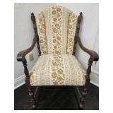 Victorian style armchair with a floral