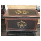 Vintage Hand Painted Decorative Trunk
