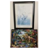 Lot of 2 framed art