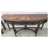 Vintage wood long hallway table