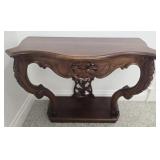 Dark wood entry table