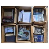 Lot of 6 boxes of books
