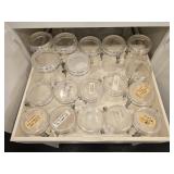 Lot of 18 Plastic Storage Cannisters