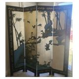 Chinese Chinoiserie 4-panel gold leaf room