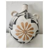 Native American Acoma polychrome pottery canteen