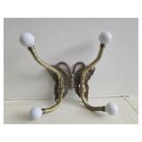 Brass butterfly coat hanger