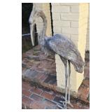 Large Heavy Outdoor Blue Herron or Crane Bird