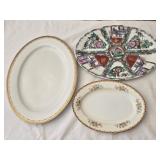 Lot of 3 Decorative Ceramic Platters