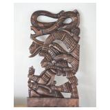 Wood Carved Mayan Sacred Journey Sculpture