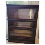 Antique 3 Stack Mahogany Barrister Lawyers Cabinet