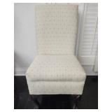 Vintage Chippendale-style slipper chair with .....