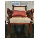 French Empire style mahogany armchair with