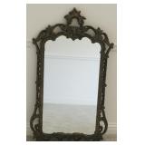 Rococo-style brown gold wall mirror