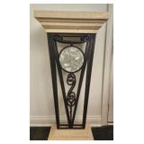 Art deco style metal and mother of pearl pedestal