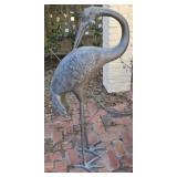 Outdoor Heavy Metal Blue Herron or Crane Bird