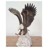 Large Bald Eagle by Stefani Porcelain Statue AS IS