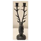 Heavy Metal Decorative Elk Head Candlestick Holder