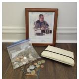 Estate lot of framed picture of George Bush &