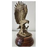 Vintage solid brass American bald eagle s