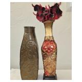 Pair of Metal Decorative Vases
